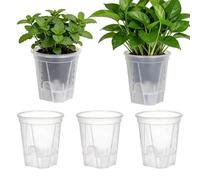 Générique Self Watering Pots for Indoor Plants,5 Piece Modern Planter with Drainage Hole,Indoor Plant - Balcony Garden Patio Outdoor Home Vegetable Tomato Strawberry