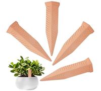 Générique Self Watering Spikes, 4 Piece Terracotta Drip Irrigation System, 2.72x7.28 inches Automatic Plant Waterer for Houseplants, Flower Beds, Gardening, Greenhouse, Outdoor Pots and Bird Use