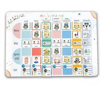 Générique Semainier Magnétique Enfant, Format A4 21x29,7 cm, 100 Magnets, Tableau Planification Hebdomadaire, Inspiration Montessori