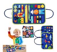 Générique Sensory Books for Kids, Soft Felt Board Activity Toy for Fine Motor Skills and Life Skills Development, Quiet Travel Book for Boys and Girls, Road Trip and Preschool Play