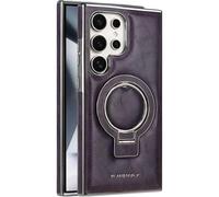Générique Sentiment Value Leather Phone Case, Galaxy Business Magnetic Anti-Fall Bracket Protective Case, Sentimentvalue for Samsung S24 S23 Ultra Plus (S25plus,Purple)