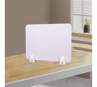 Générique séparateur de Bureau Panneau de séparation de Bureau Blanc, cloison de confidentialité en PVC pour Bureau, séparateur de Bureau autoportant réception(1 PC,L 100 CM H 40 CM)