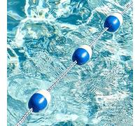 Générique Séparateur de Ligne de sécurité pour Piscine - Bleu et Blanc 6,1/12,2/18,3/24,4 m - Kit de marquage et de Flotteur Durable pour Une visibilité et Une sécurité accrues dans Les piscines