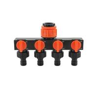 Générique Séparateur de Tuyau Amovible à 4 Voies, connecteur de Robinet de dérivation d'eau for l'utilisation du système d'irrigation Goutte à Goutte d'arrosage de Jardin extérieur(RDT300 with clamp)