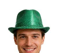 Générique Sequin Fedora Hat | 28x12cm Retro Classic Disco Cap,Adjustable Sequin Hat,for Theme Party Stage Performance Carnival Parade Magic Shows Holiday Cosplay Festivals Women Men Teens