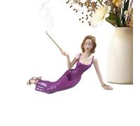 Générique Serene Feminine Silhouette, Mystical Censer Display Piece, 5.91 inches Frame with Contoured Texture, Reclining Lady Incense Base, Elegant Sculpture with Modern Style, Accent for Bedroom
