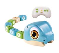 Générique Serpent mangeur Mange Blocs Modèle de Véhicule Interactif | Train Jouet Éducatif Télécommandé Pour Garçons Filles Jeunes Sol Maison Maternelle Salle De Jeux Anniversaire Bleu