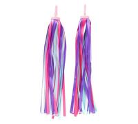 Générique Serpentins De Vélo avec Pompons Décoratifs pour Guidon - Rubans Colorés en Polyester, Accessoire Amusant pour Scooter pour | Ornement pour Poignées De Vélo pour, Léger Et Durable