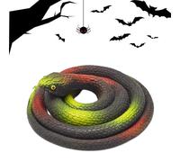 Générique Serpents Jouets Qui Ont l'air réels - Faux Serpent 31,5 Pouces,Accessoires de Serpent de Jardin pour éloigner Les Oiseaux, farces du Poisson d'avril et décoration d'halloween