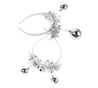 Générique Serrage-tête en Plastique Effet Miroir Boule Disco Argentée 2pcs Résistant pour Festivals de Musique et Fêtes D'anniversaire