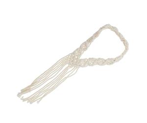 Générique Serrage-tête Macramé en Corde de Coton Tressée la Main, Bandeau Chic et Élégant Style Nordique, Accessoire pour Cheveux pour Voyage et Communion
