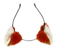 Générique Serrage-tête Renard D'halloween Oreilles Renard en Peluche et Plastique, Facile à Utiliser, pour Costume Animal et Coiffe de Fête de Noël
