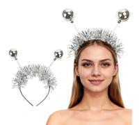 Générique Serre-Tête Fantaisie Boule À Facettes Alien Pour Soirée Disco Et Carnaval Accessoire Cheveux Futuriste Déguisement Extraterrestre Pour Adulte Scintillant