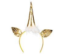 Générique - Serre-tête Licorne Or Adulte