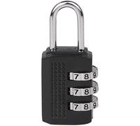 générique Serrure à Combinaison à 3 Chiffres avec Anse Cadenas étanche réinitialisable extérieur pour Salle de Sport Casier Refroidisseur Porte Moraillon Armoire Boîte à Outils - NoirDesign de Mode