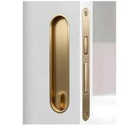Générique Serrure de porte coulissante Invisible, poignée encastrée, sans clés, serrure de porte de poche coulissante for quincaillerie de meubles en bois(Color4)