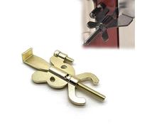 Générique Serrure De Porte De Voyage, Serrure De Porte Antivol Portable, Serrure De Porte Réglable, Butée De Porte De Sécurité Dhôtel, Serrure De Porte Légère Et Durable (Gold 1pcs)