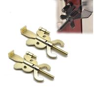 Générique Serrure De Porte De Voyage, Serrure De Porte Antivol Portable, Serrure De Porte Réglable, Butée De Porte De Sécurité Dhôtel, Serrure De Porte Légère Et Durable (Gold 2pcs)