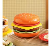 Générique Service De 6 Assiettes à Hamburger, Assiettes Empilables En Céramique, Assiettes à Hamburger Amusantes Pour Condiments, Accompagnements, Barbecues Et Amuse-Gueules