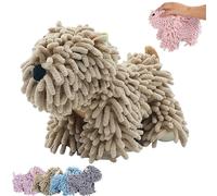 Générique Serviette à Main en Chenille Motif Chien, Serviette de séchage Ultra-absorbante en Microfibre, Mignonne en Forme de Chiot, Qui ne Peluche Pas et sèche Rapidement, idéale (Marron)