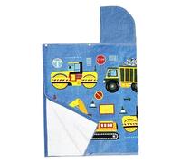 Générique Serviette Capuche,Poncho de Bain Motif Engins de Chantier - Tissu Éponge 127x76 cm pour Natation Voyage Douche Piscine