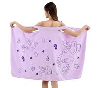 Générique Serviette de Bain Femme Absorbant et Confortable Peignoir de Sauna Spa Séchage Rapide Robe de Chambre Sortie de Bain en Peluche Serviette de Sauna Court Bathrobe avec Poches