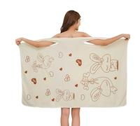 Générique Serviette de Bain Femme Absorbant et Confortable Peignoir de Sauna Spa Séchage Rapide Robe de Chambre Sortie de Bain en Peluche Serviette de Sauna Court Bathrobe avec Poches