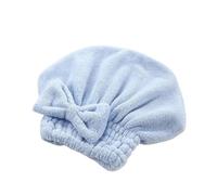 Générique Serviette de séchage Cheveux, enveloppe sèche absorbante avec Bouton, Bonnet Douche Bain Doux, tête Turban for Dame(Blue)