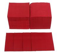 Générique Serviettes en Papier Jetables Rouges 20x20 Cm Lot de 150 Serviettes Colorées pour Cocktails et Bars sans Poussière Adaptées aux Restaurants et Fêtes