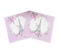 Générique Serviettes en Papier Jetables Tour Eiffel Créatives 20 Feuilles en Pâte de Bois pour Fêtes et Rassemblements Expérience D'essuyage Confortable