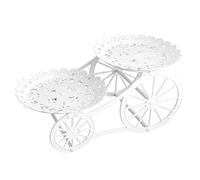 Générique Serving Tray - Elegant Carriage-Shaped 2-Layer Serving Tray | Tiered Cupcake And Candy Display Stand | Multi-Functional Cake Stand For Weddings Parties Buffets Holiday Dinners Appetizers