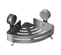 Générique Serviteur De Douche d'angle - Triangulaire en Aluminium Et Silicone | Rangement De Salle De Bain sans Perçage avec Ventouses Antirouille Et Antidérapantes | Durable pour Un Usage Quotidien