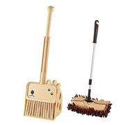 Générique Set Balai Et Pelle pour Enfant - Ensemble De 3 Pièces avec Balai Girafe, Serpillière Et Pelle, Jeu D'Imitation Ménager Éducatif pour Enfant D'Âge Préscolaire, 3-6 Ans (Brun)