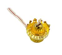 Générique Set de 1 Brûleur à Huile en Alliage D'aluminium Or Mèche de Lampe à Pétrole, Accessoire Pratique et Polyvalent pour Lampe à Huile Vintage