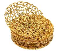 Générique Set de 12 Plateaux Décoratifs en Plastique Or pour Vaisselle Ramadan, Facile à Transporter, Design Simple et Élégant, pour Dresser ou Table D'appoint