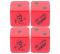 Générique Set de 2 Jeux de Dés Rouges en Plastique, Légers et Portables, pour Jeux de Société et Bars, Accessoire Indispensable pour Parties Rapides