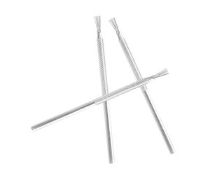 Générique Set de 3 Pinceaux à Sculpter en Acier Inoxydable Argenté pour Argile Polymère Prise Ferme, Faciles à Utiliser, pour Projets de Sculpture Artisanale