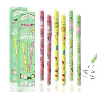 Générique Set De 3 Stylos Gel EffaçAbles éDition De PâQues, Rose, Vert, Jaune, DéCoré De Lapins Et D'œUfs De PâQues Stylo, Pointe 0.5 Mm, Encre Bleue Pour Bureau, Fournitures Scolaires （2 Ensemble）