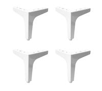 Générique Set De 4 Pieds De Table pour Meubles De Jardin, Pieds De Rechange en Acier Laminé À Froid pour Canapé, Petite Commode, Table De Chevet(Blanc,15cm/5.9in)