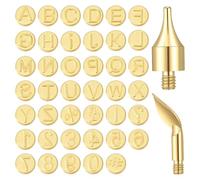 Générique Set de 43 Embouts en Laiton pour Pyrogravure Bois et Cuir, Pointes Rondes Interchangeables pour Gravure Précise, pour Pyrogravure DIY et Artisanat