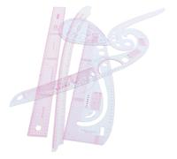 Générique Set de 6 Règles de Couture Courbes en Plastique Transparent pour Vêtements Règle d'Imperméabilisation Jauge de Couture Multifonctionnelle pour Création de Patrons et Modélisme