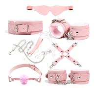Générique Set de 7 sets de sport en cuir flou - Accessoire de fête-FRhlT11 (Rose)
