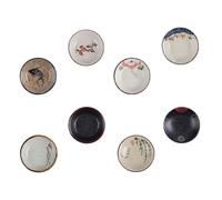 Générique Set de 8 Petites Assiettes D'amuse-gueules en Céramique Polyvalentes pour Sauces et Condiments, pour Restaurant et Salle de Réception Couleur Aléatoire