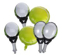 Générique Set de Ballons en Aluminium Faciles à Suspendre Décorations de Fête Forme Balle et Raquette de Tennis Utilisation Solide pour Célébrations Intérieures
