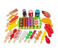 Générique Set de Barbecue Jouet pour Enfant - Brochettes de Viande de Cuisine | Barbecue Réaliste pour Enfant | Accessoires de Cuisine Interactifs Cadeau d'anniversaire Camping