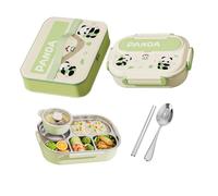 Générique Set de Boîtes Repas - Boîte À Lunch Capybara Panda Pour Femmes,Récipients de Rangement Alimentaire en Acier Inoxydable avec Ustensiles pour Snack Bureau Femmes Hommes École Travail Voyage