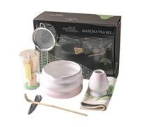 Générique Set de Bol à Matcha | Set Matcha avec Fouet et Bol | Kit d'Outils de 7 Pièces avec Cuillère, Tamis et Support de Cuillère pour Thé, Lait, Cérémonie Petit-Déjeuner à la Maison