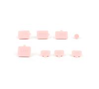 Générique Set de bouchons anti-poussière en silicone 8-en-1 console de jeu pour Switch 2, bouchons anti-poussière Protecteur de poussière console pour Switch2 Accessoires (Rose)