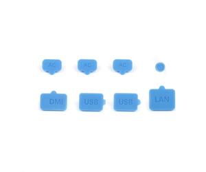 Générique Set de bouchons anti-poussière en silicone 8-en-1 console de jeu pour Switch 2, bouchons anti-poussière Protecteur de poussière console pour Switch2 Accessoires (Bleu)