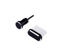Générique Set de Bouchons Anti-poussière Spatial Noir en Alliage D'aluminium Lot de 2 Protection Sable et Saleté, Design Élégant et Port USB Type C pour Prise Écouteur 3,5mm